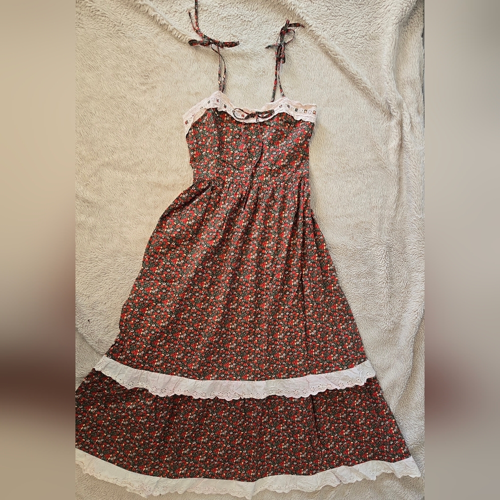 SOLD Christy Dawn Emma Dress In Evergreen Apple Harvest, XS